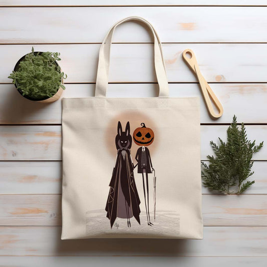 Tote Bag Pumpkin and Bunny