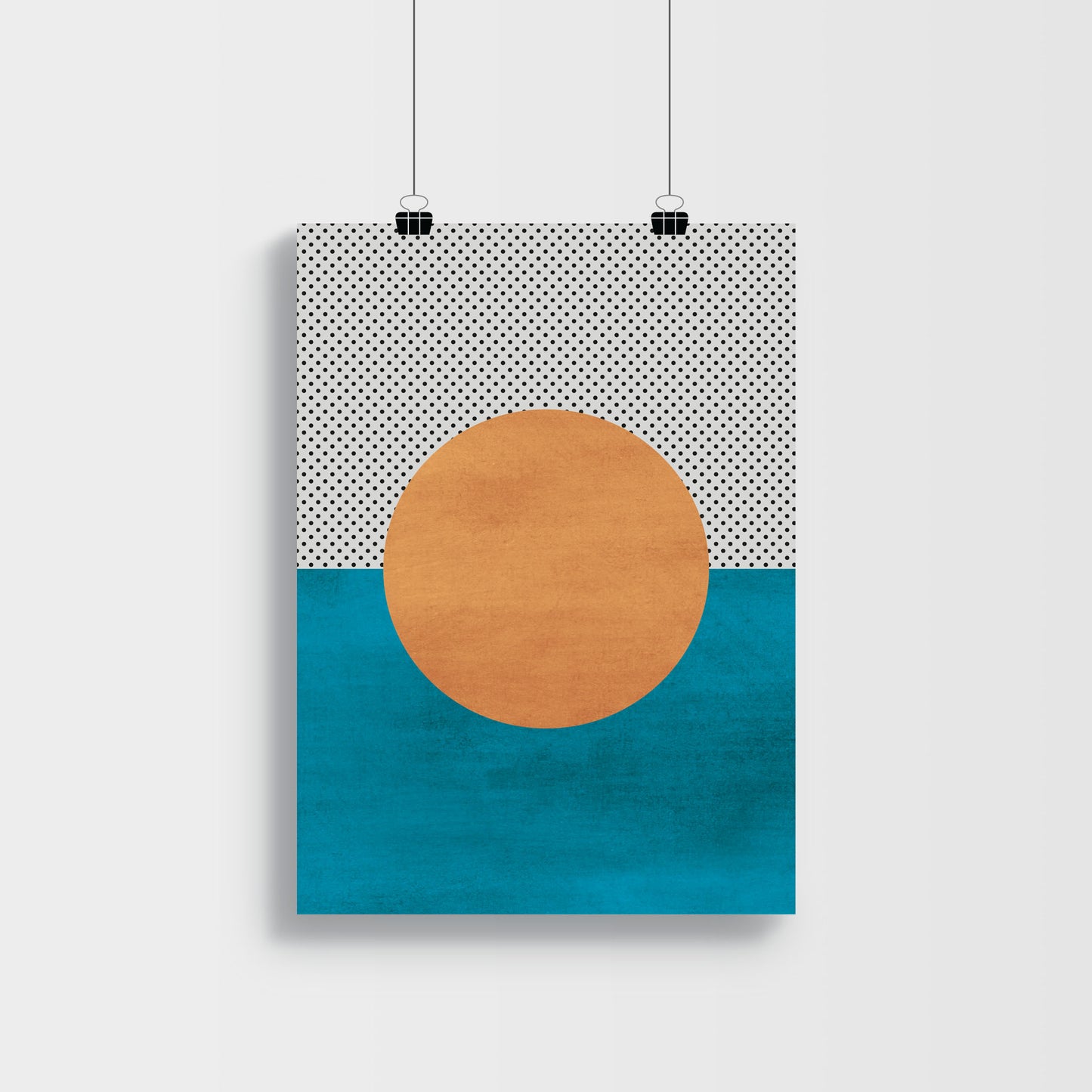 3 shapes art | Blue - Dots