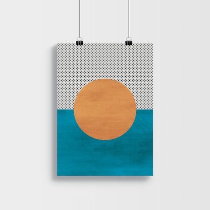 3 shapes art | Blue - Dots