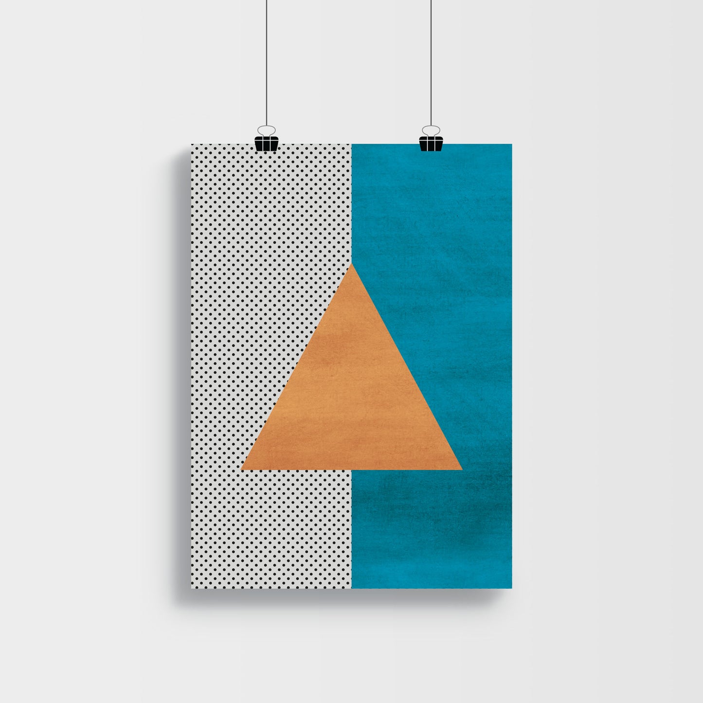 3 shapes art | Blue - Dots