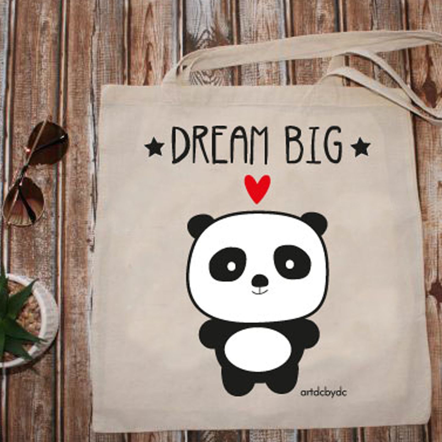 Tote Bag Dream Big Panda