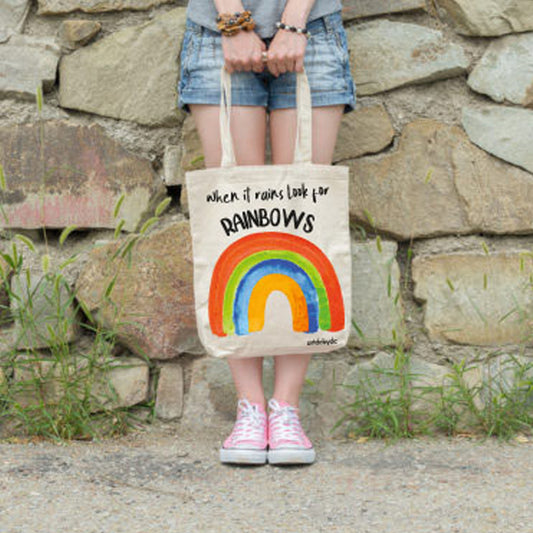 Tote Bag When it rains look for rainbows