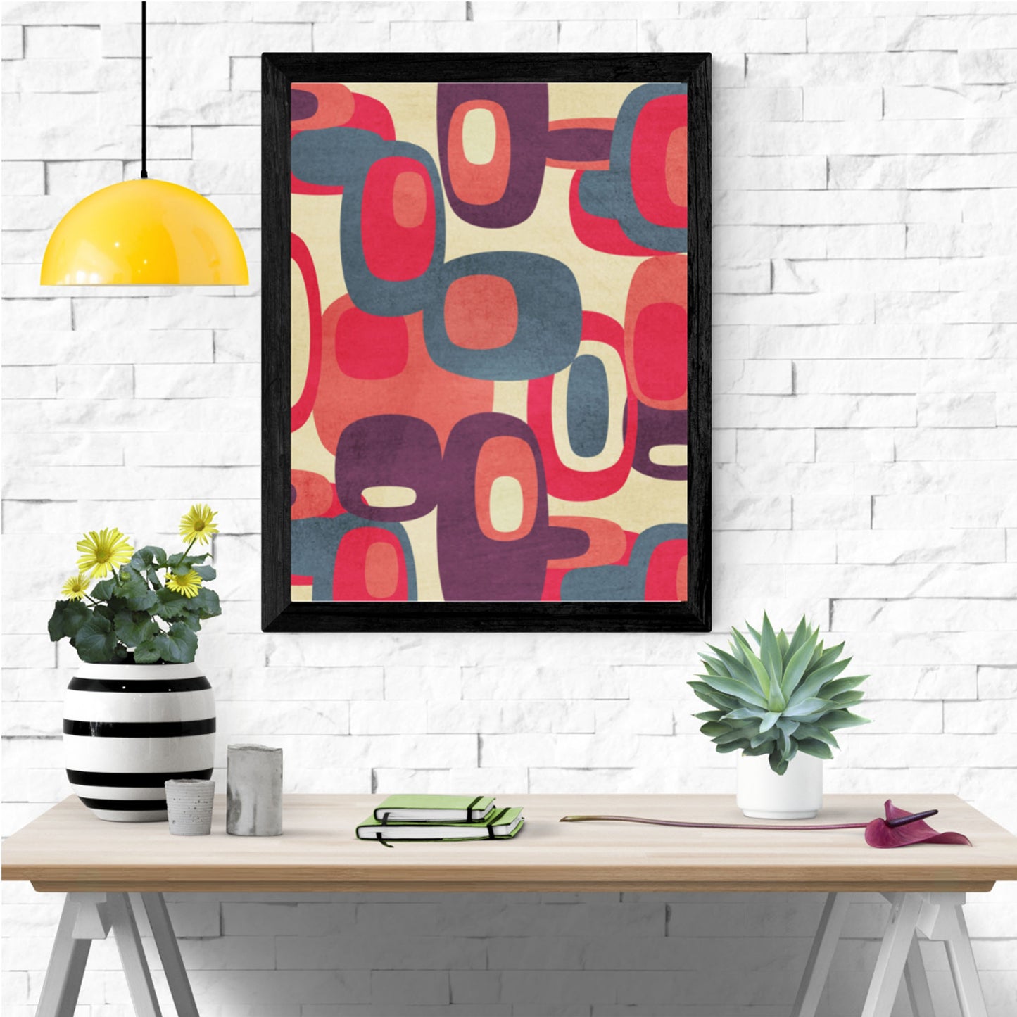 Abstract Wall Art 70s squares