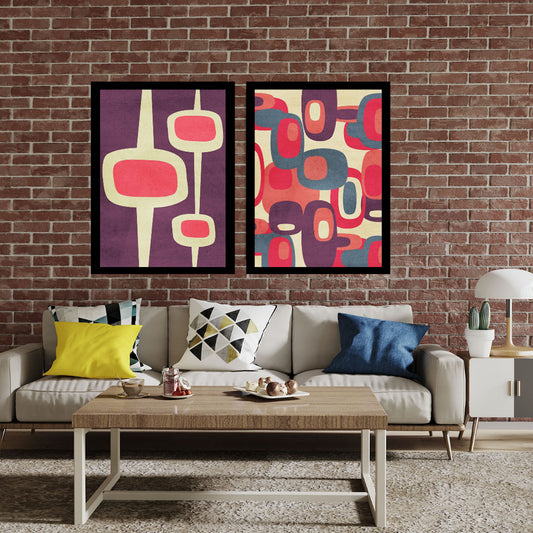 Abstract Wall Art 70s squares