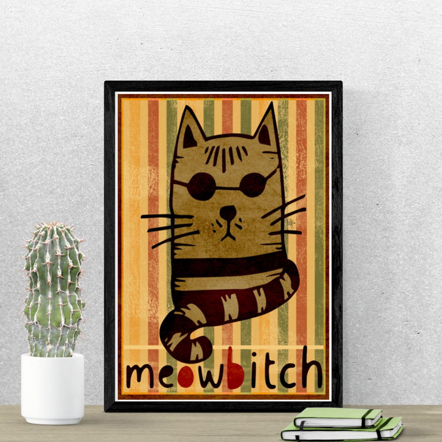 Meow Bitch Cat Print