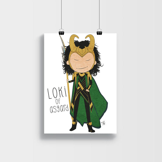 Loki Fan Art with sceptre