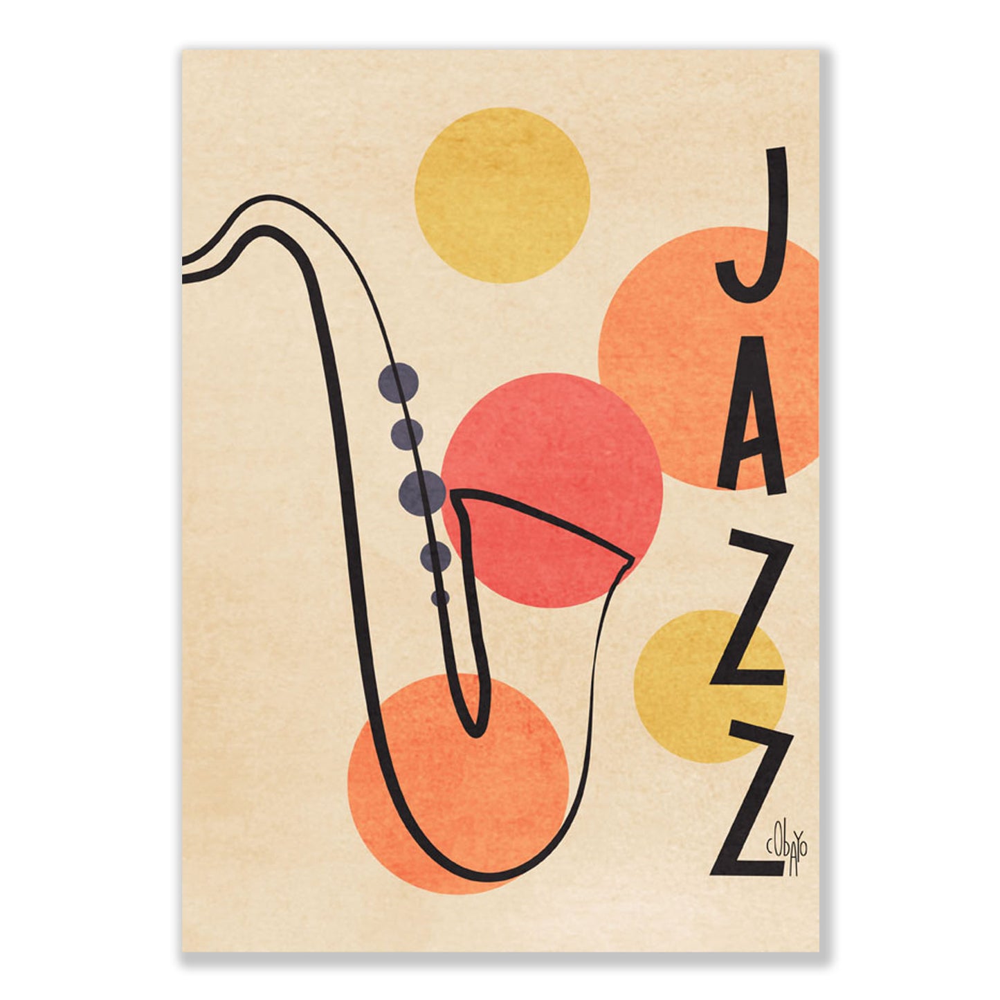 Saxophone Jazz Poster