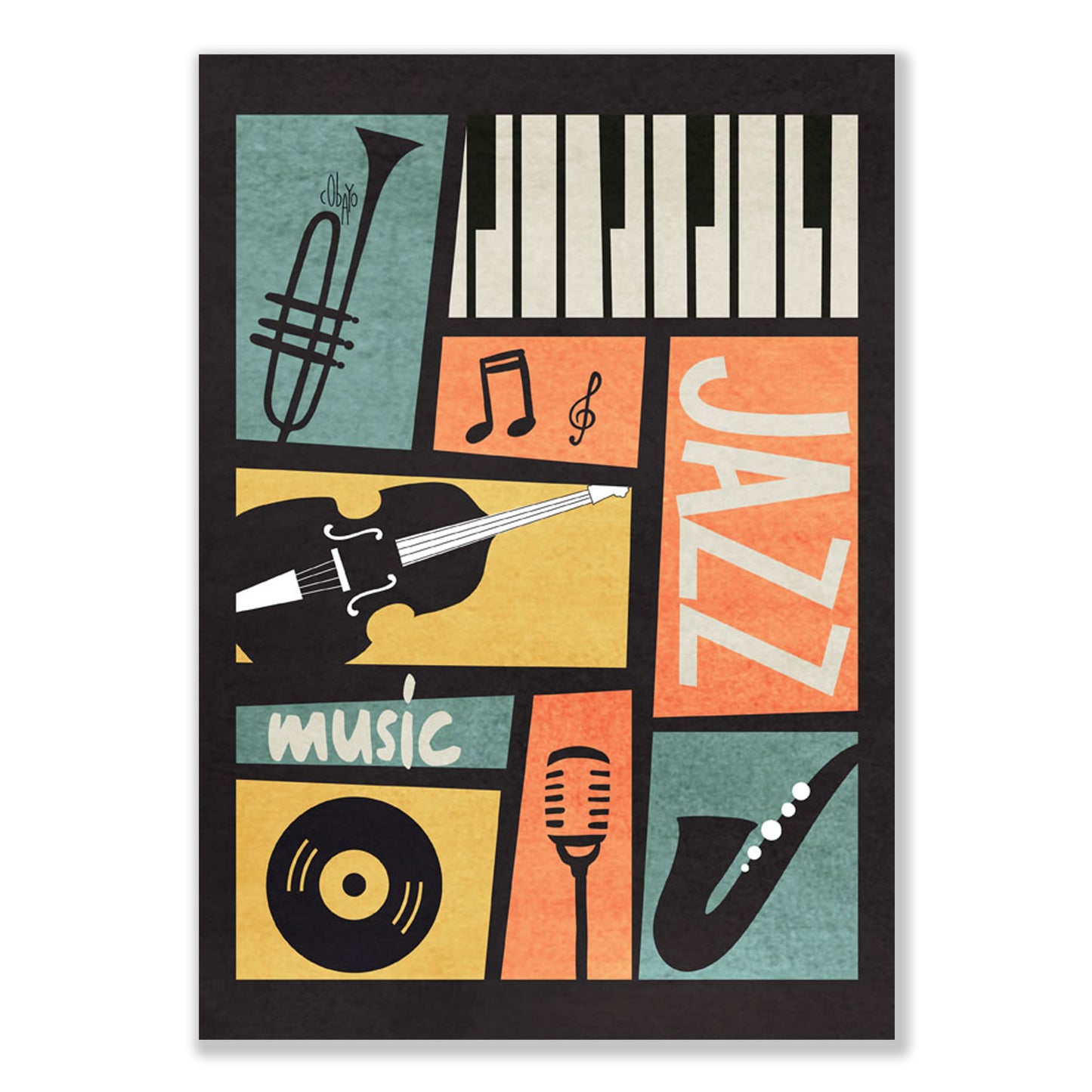 Jazz Black Combo Poster