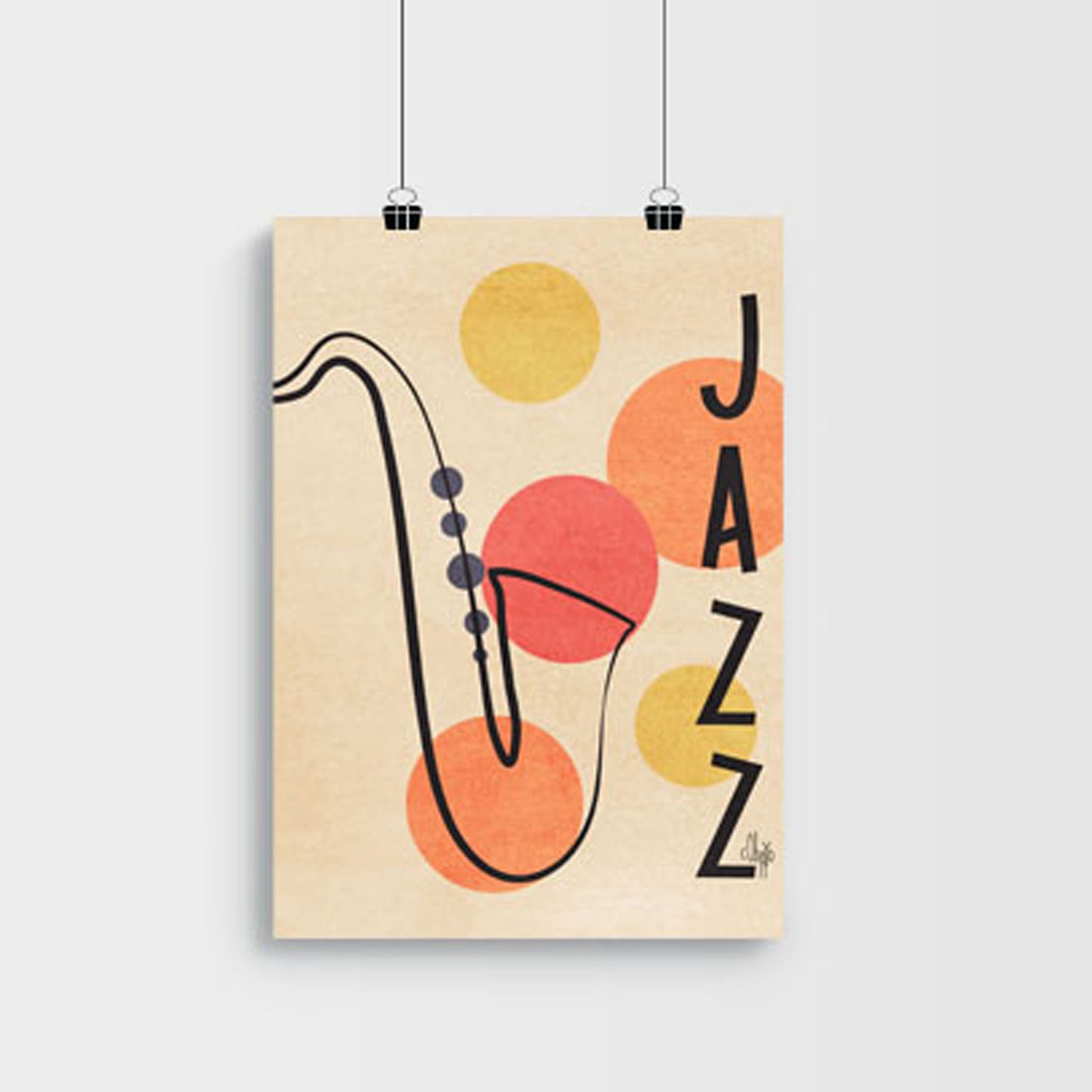 Saxophone Jazz Poster