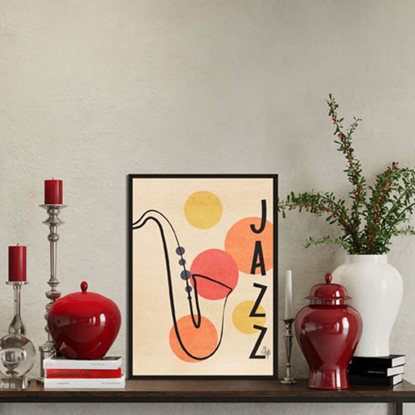 Saxophone Jazz Poster